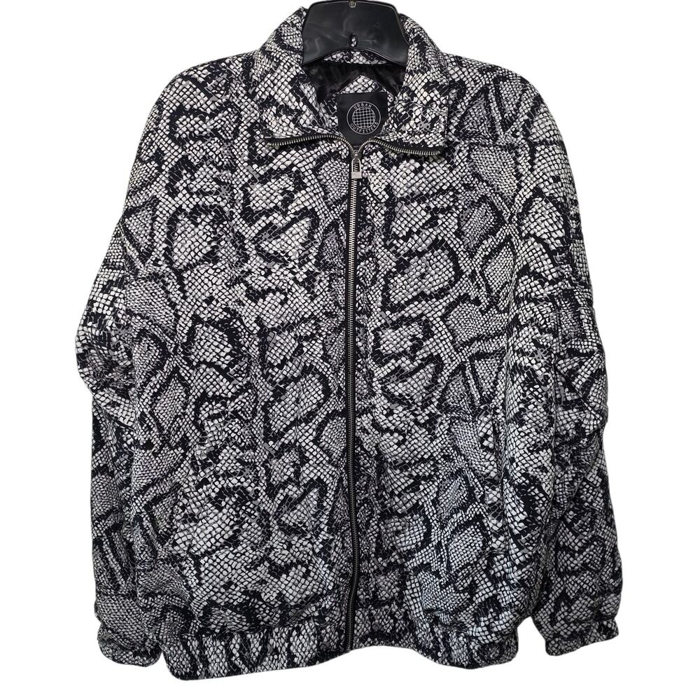 Urban Outfitters Snakeskin Print Zip Jacket Women’s Small Streetwear